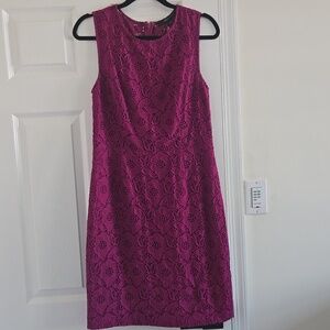 Cynthia Steffe Lace Midi Dress - Magenta